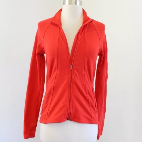 Athleta Tops - Athleta I Orange/Red Zip Front Hope Jacket I M